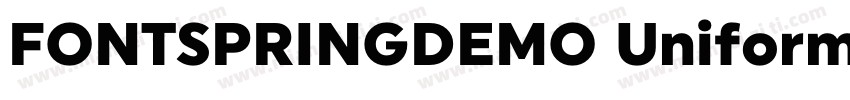 FONTSPRINGDEMO UniformPr字体转换